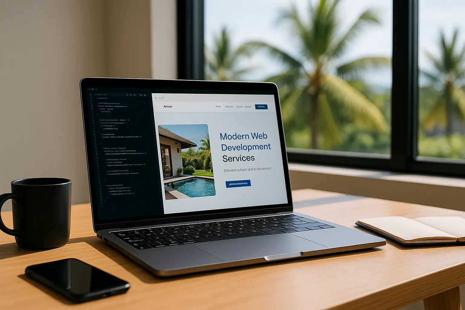 Modern web development setup for scalable website coding – Xyncema Kreatif Studio Bali
